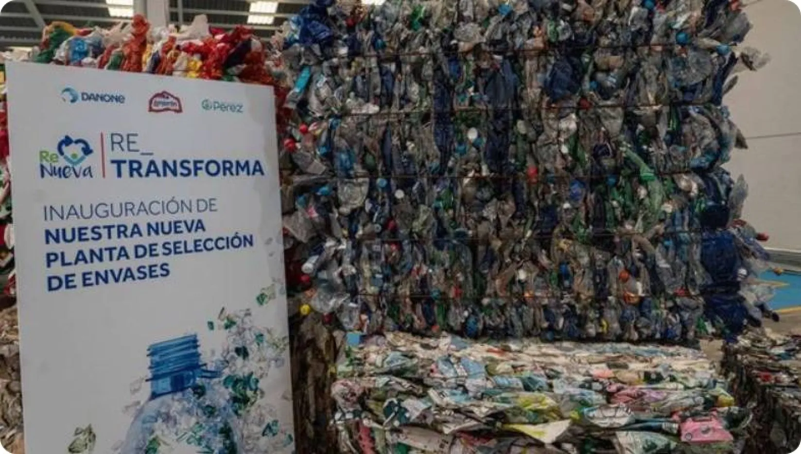 Foto planta de reciclaje Danone.